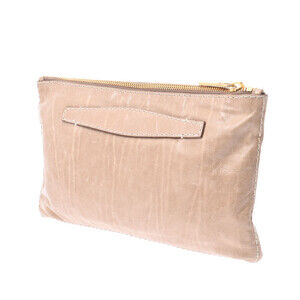 Prada Tan Calfskin Clutch Beige Bag Pink